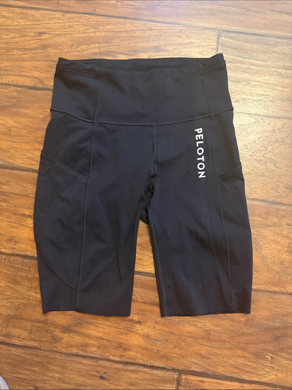 Collab - Lululemon x Peloton Black High-Waist Bike Shorts (9’) with Double Logo